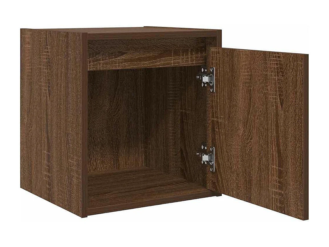 Table de chevet murale chêne marron 38x34x40 cm