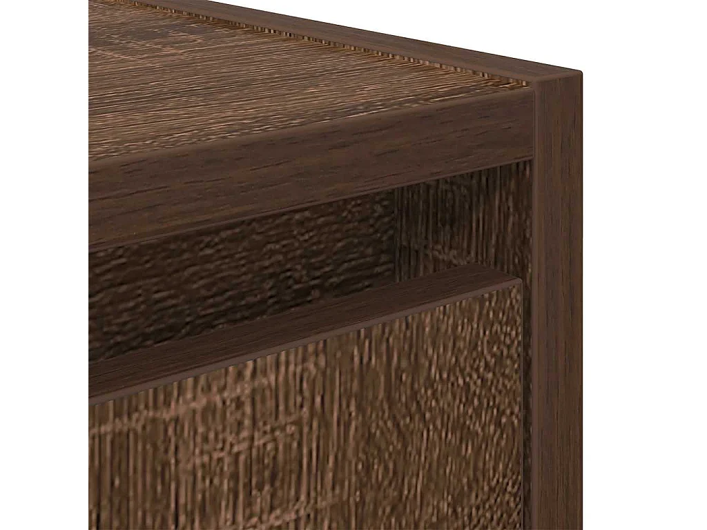 Table de chevet murale chêne marron 38x34x40 cm