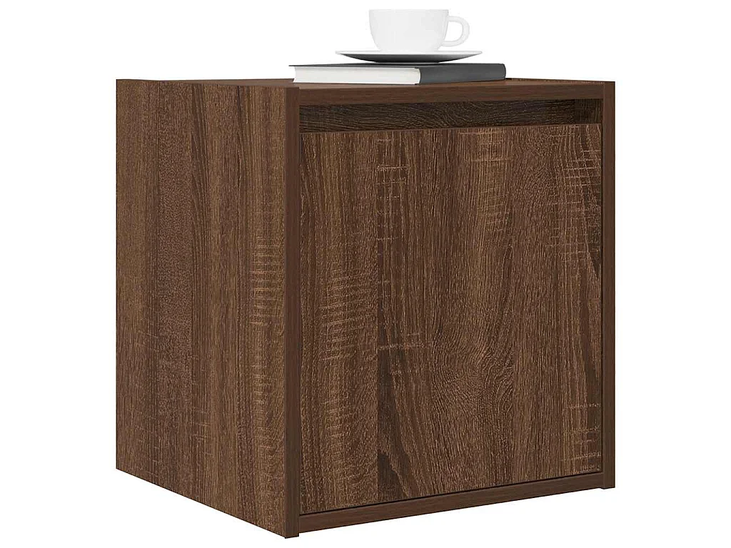 Wand-Nachttisch Braun Eichen-Optik 38x34x40 cm