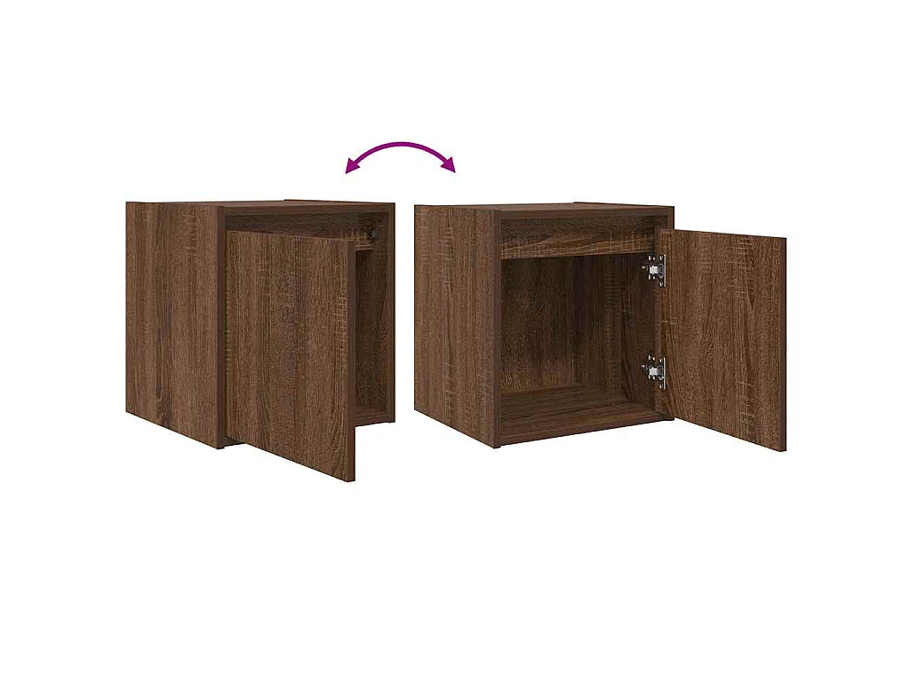 Wand-Nachttisch Braun Eichen-Optik 38x34x40 cm