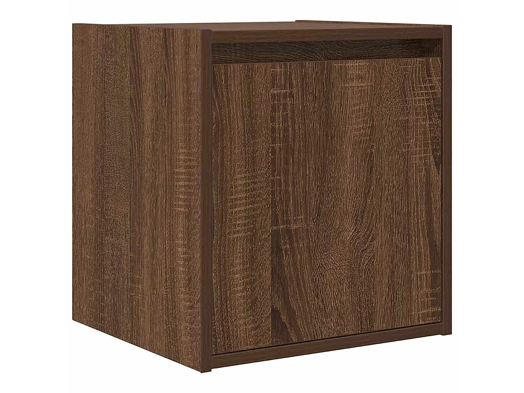 Nachtkastjes 2 st wandgemonteerd 38x34x40 cm bruin eikenkleur
