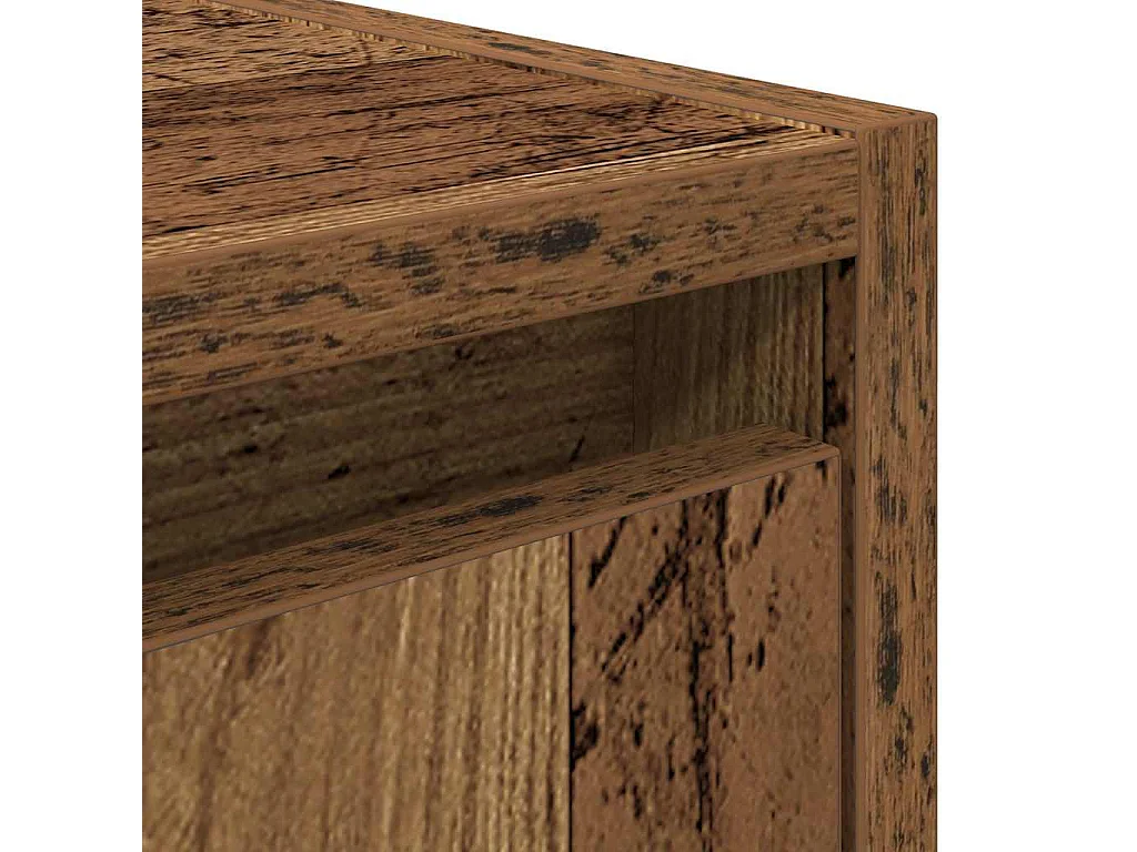 Mesa de cabeceira de parede 38x34x40 cm cor madeira velha