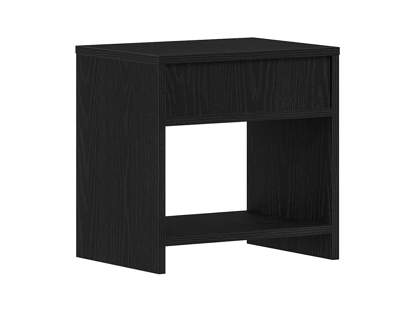 Mesilla de noche roble negro 40x30x40 cm madera de ingeniería