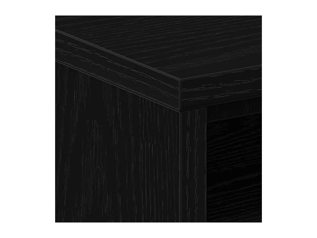 Mesilla de noche roble negro 40x30x40 cm madera de ingeniería
