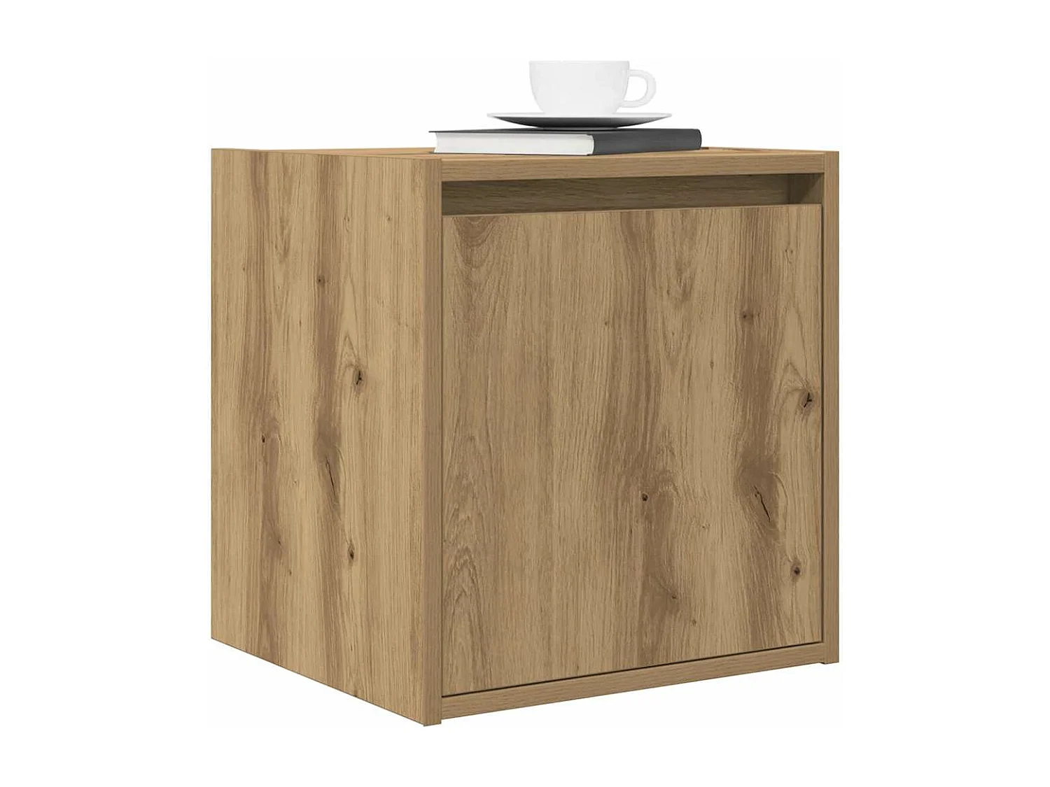 Mesa de cabeceira de parede 38x34x40 cm carvalho artisiano