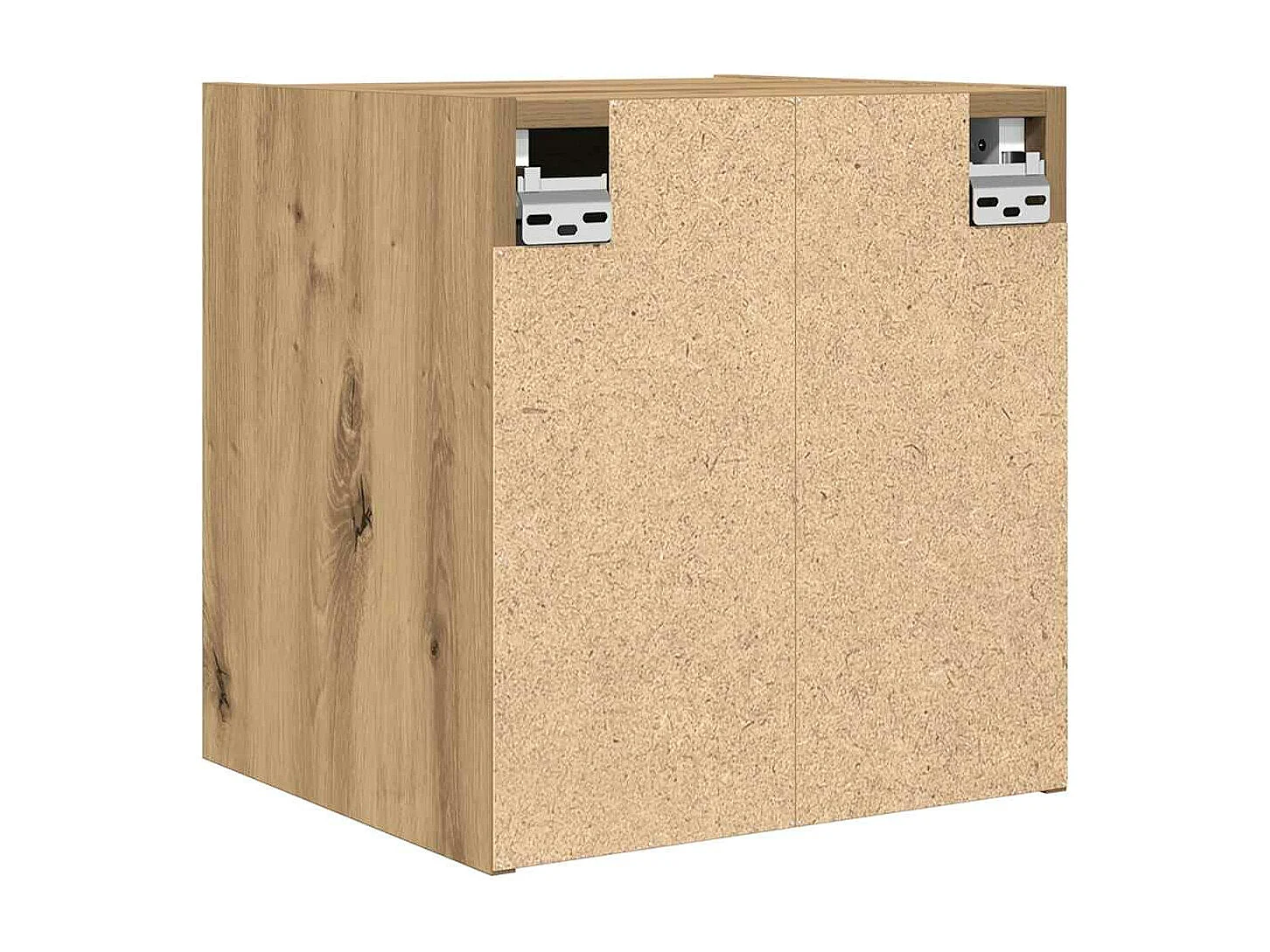 Table de chevet murale chêne artisanal 38x34x40 cm