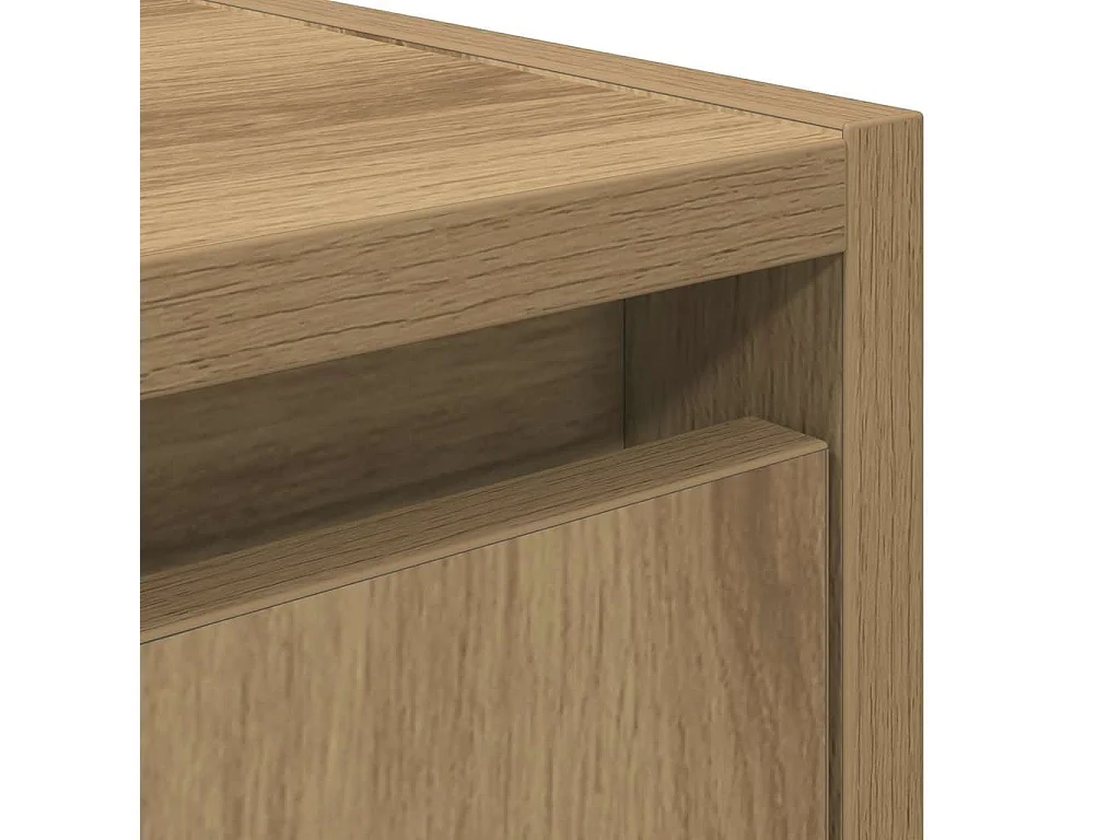 Table de chevet murale chêne artisanal 38x34x40 cm