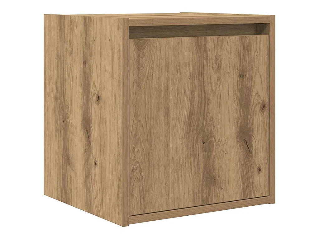 Comodino a Muro Rovere Artigianale 38x34x40 cm