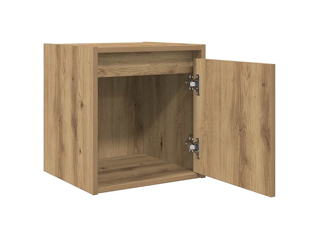 Comodino a Muro Rovere Artigianale 38x34x40 cm