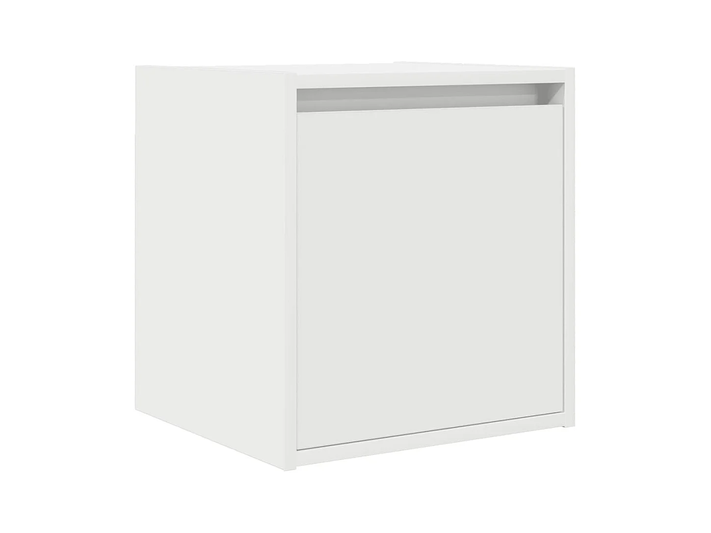 Table de chevet murale blanc 38x34x40 cm