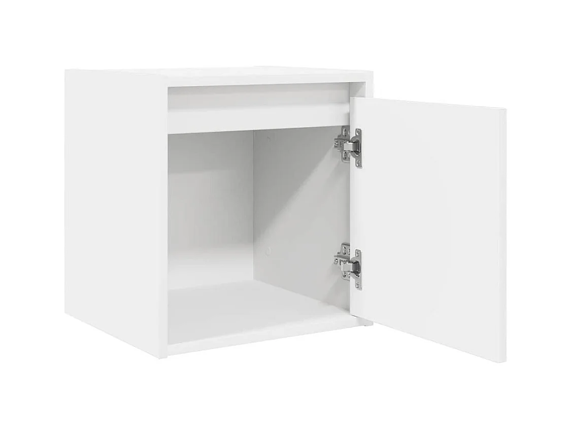Table de chevet murale blanc 38x34x40 cm