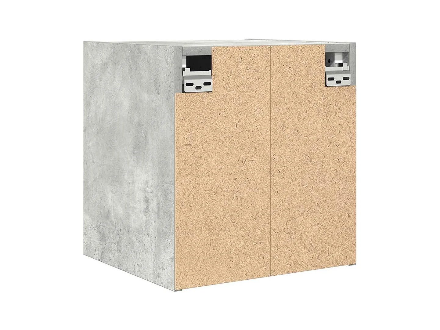 Comodini a Muro 2 pz Grigio Cemento 38x34x40 cm
