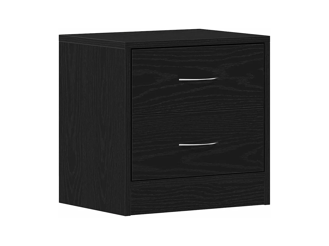 Nachttische 2Stk. Schwarz Eichen-Optik 40x30x40cm Holzwerkstoff