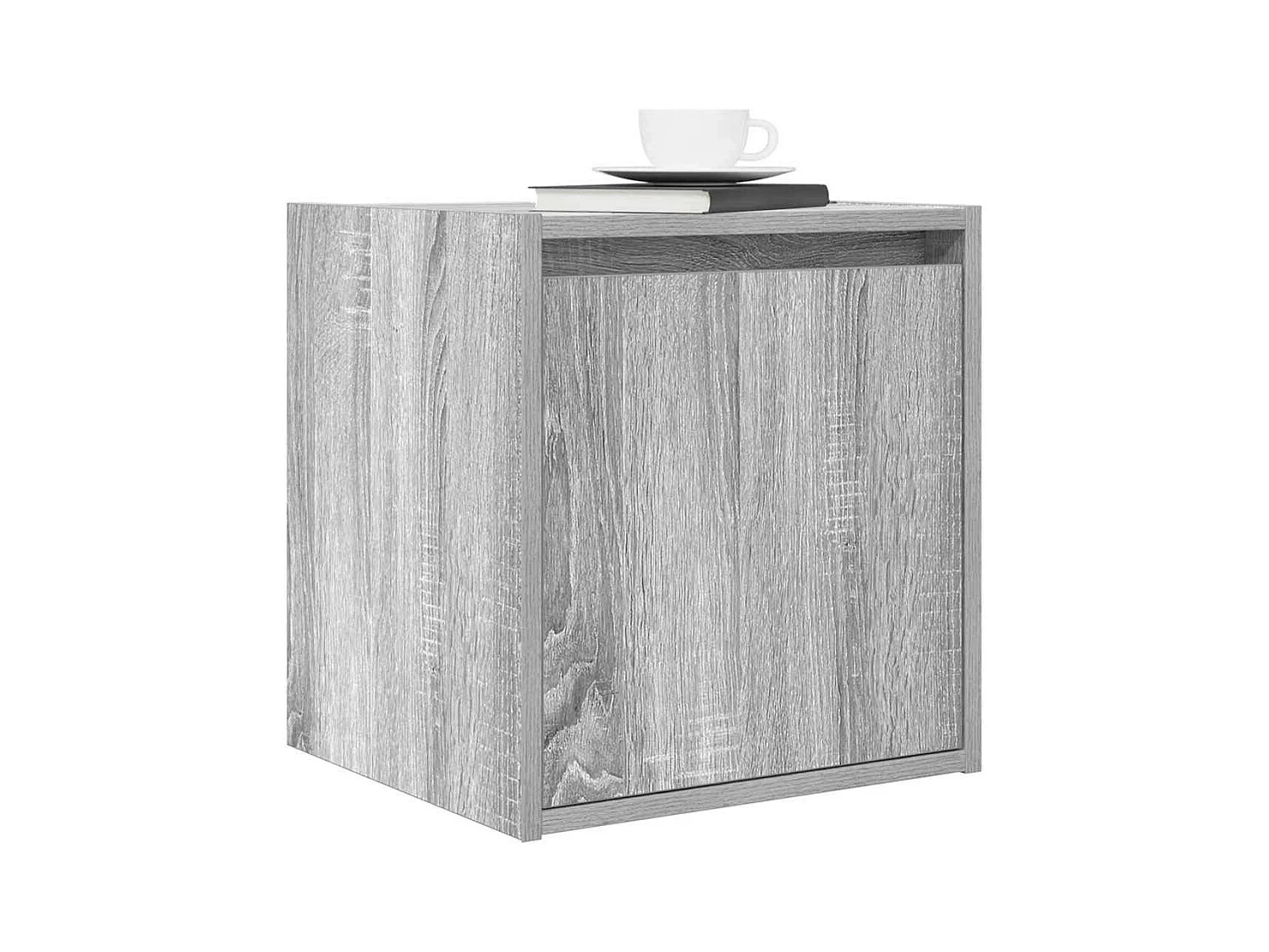 Comodini a Muro 2 pz Grigio Sonoma 38x34x40 cm