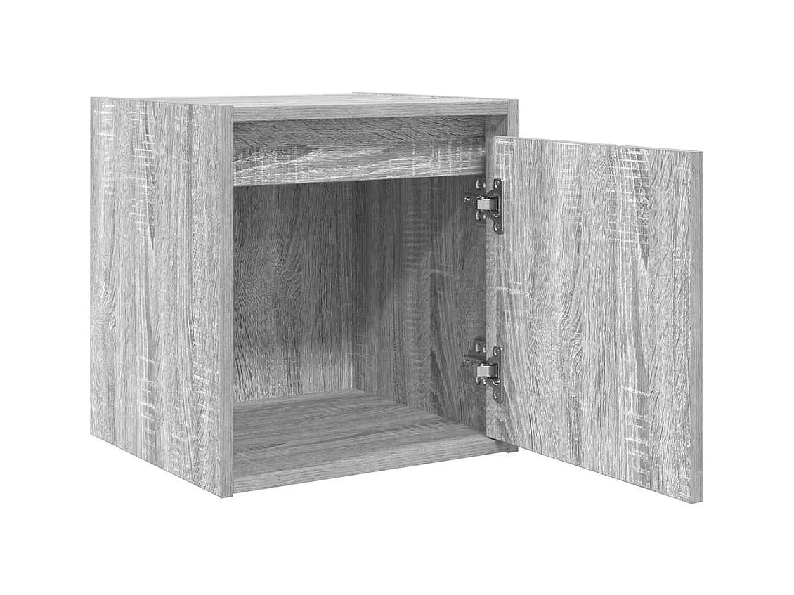 Comodini a Muro 2 pz Grigio Sonoma 38x34x40 cm