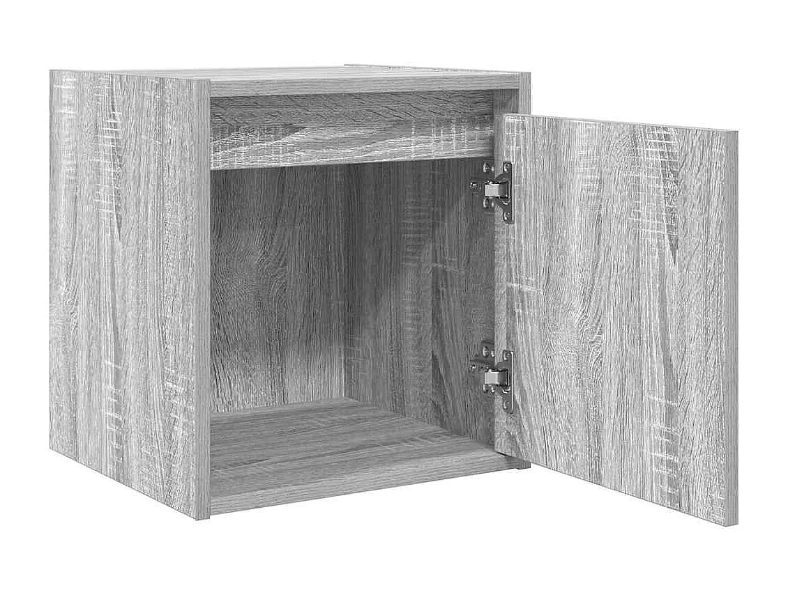 Mesas de cabeceira de parede 2 pcs 38x34x40 cm cinzento sonoma