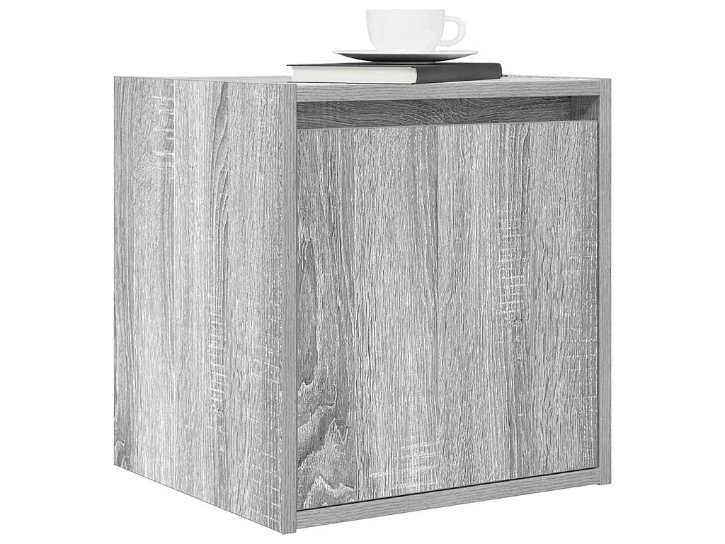 Nachtkastjes 2 st wandgemonteerd 38x34x40 cm grijs sonoma eiken