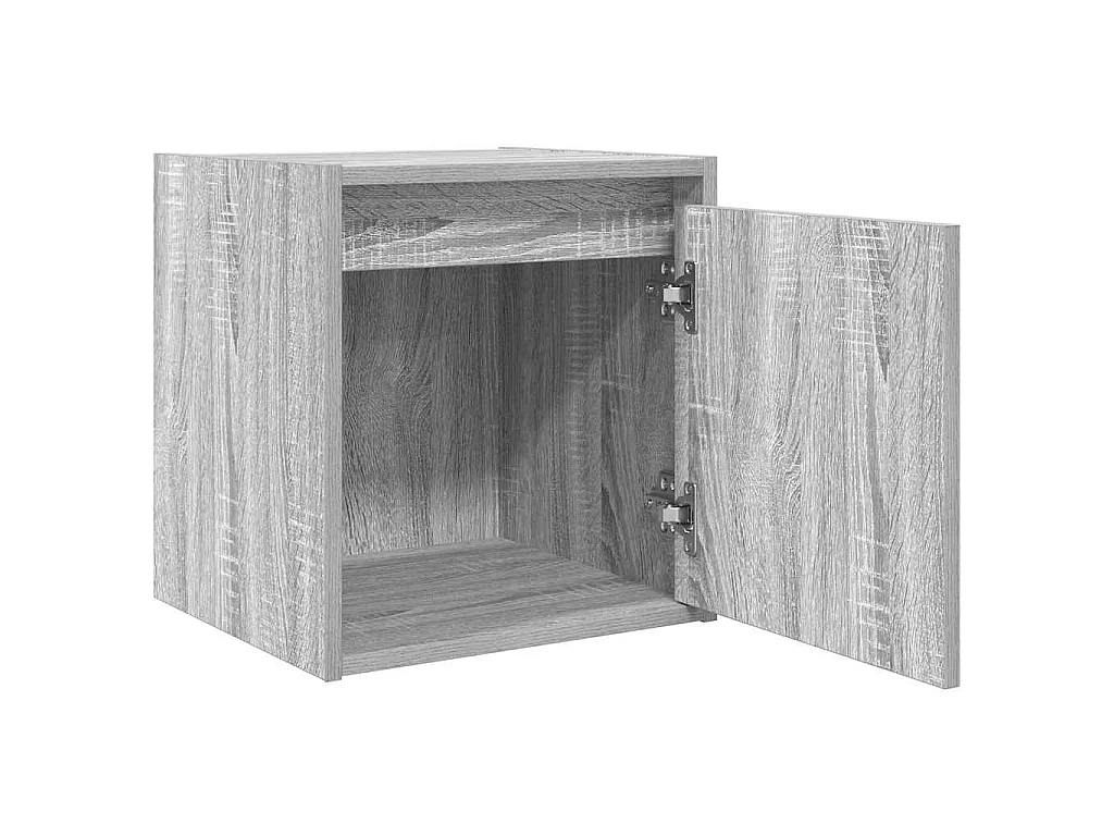 Nachtkastjes 2 st wandgemonteerd 38x34x40 cm grijs sonoma eiken