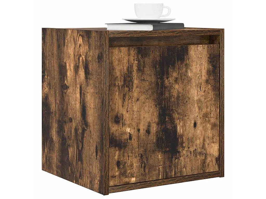 Nachtkastjes 2 st wandgemonteerd 38x34x40 cm gerookt eikenkleur