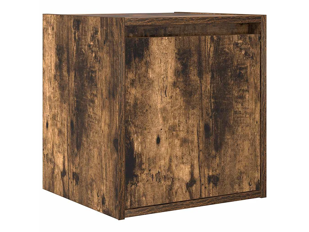 Nachtkastjes 2 st wandgemonteerd 38x34x40 cm gerookt eikenkleur