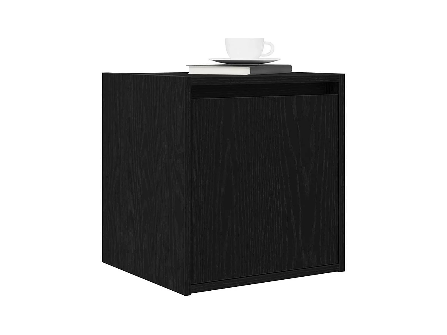 Mesas de cabeceira de parede 2 pcs 38x34x40 cm preto