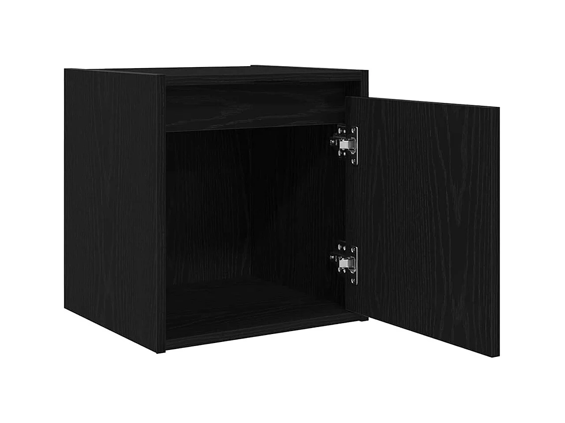 Mesas de cabeceira de parede 2 pcs 38x34x40 cm preto