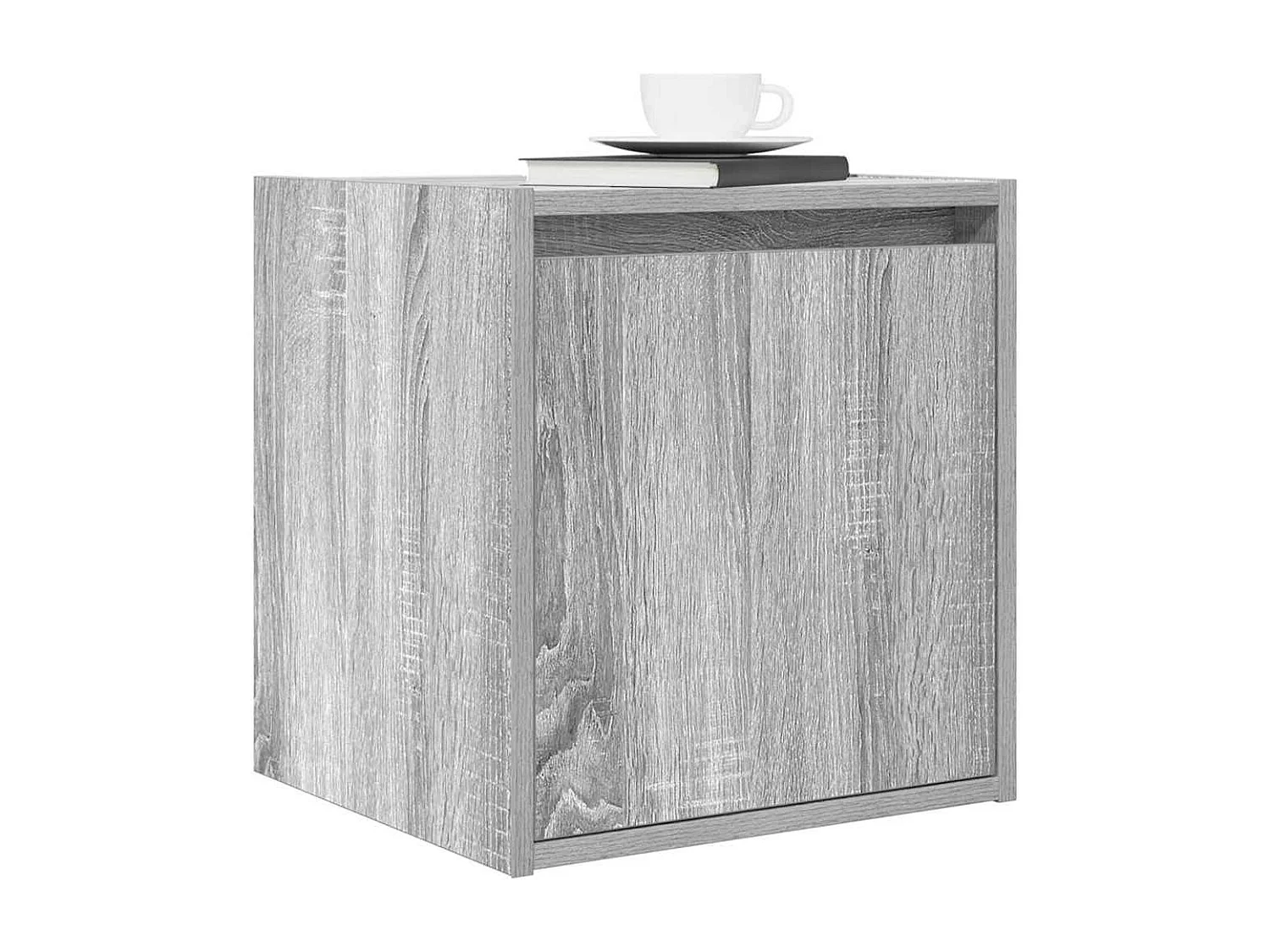 Table de chevet murale sonoma gris 38x34x40 cm