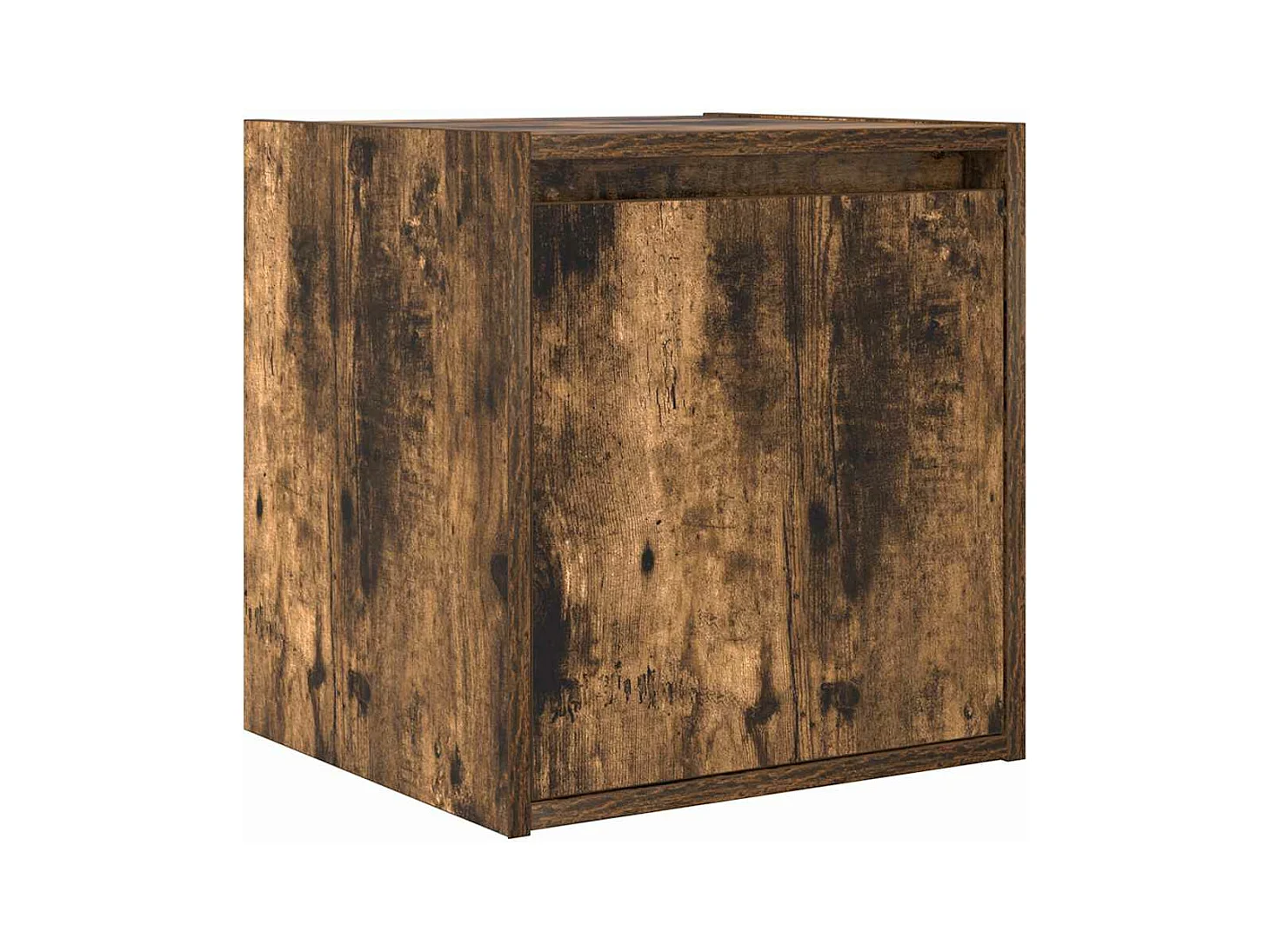 Mesilla de noche de pared roble ahumado 38x34x40 cm