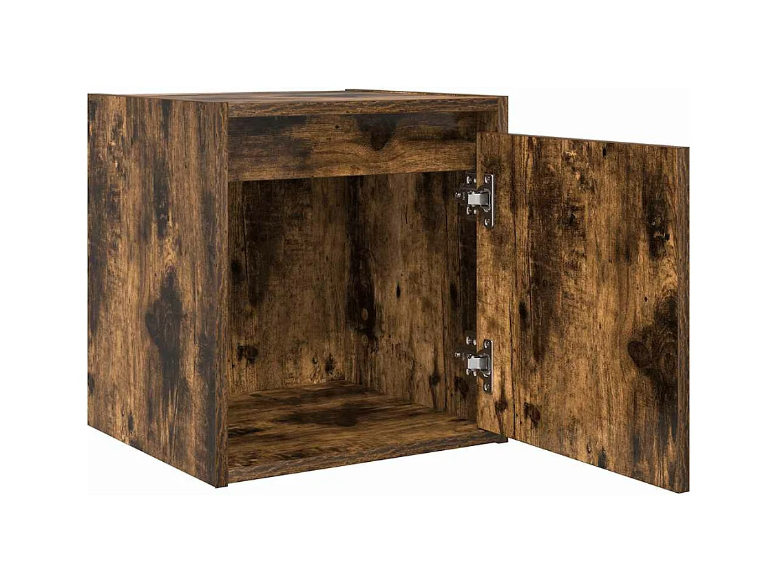 Mesilla de noche de pared roble ahumado 38x34x40 cm