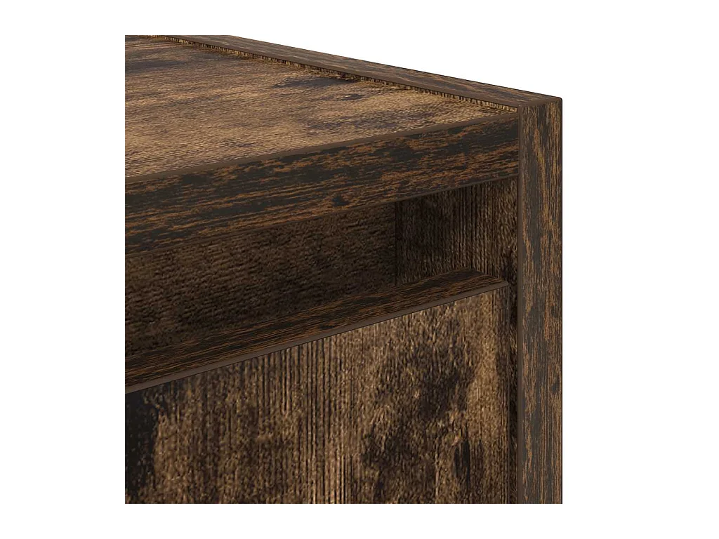 Mesilla de noche de pared roble ahumado 38x34x40 cm