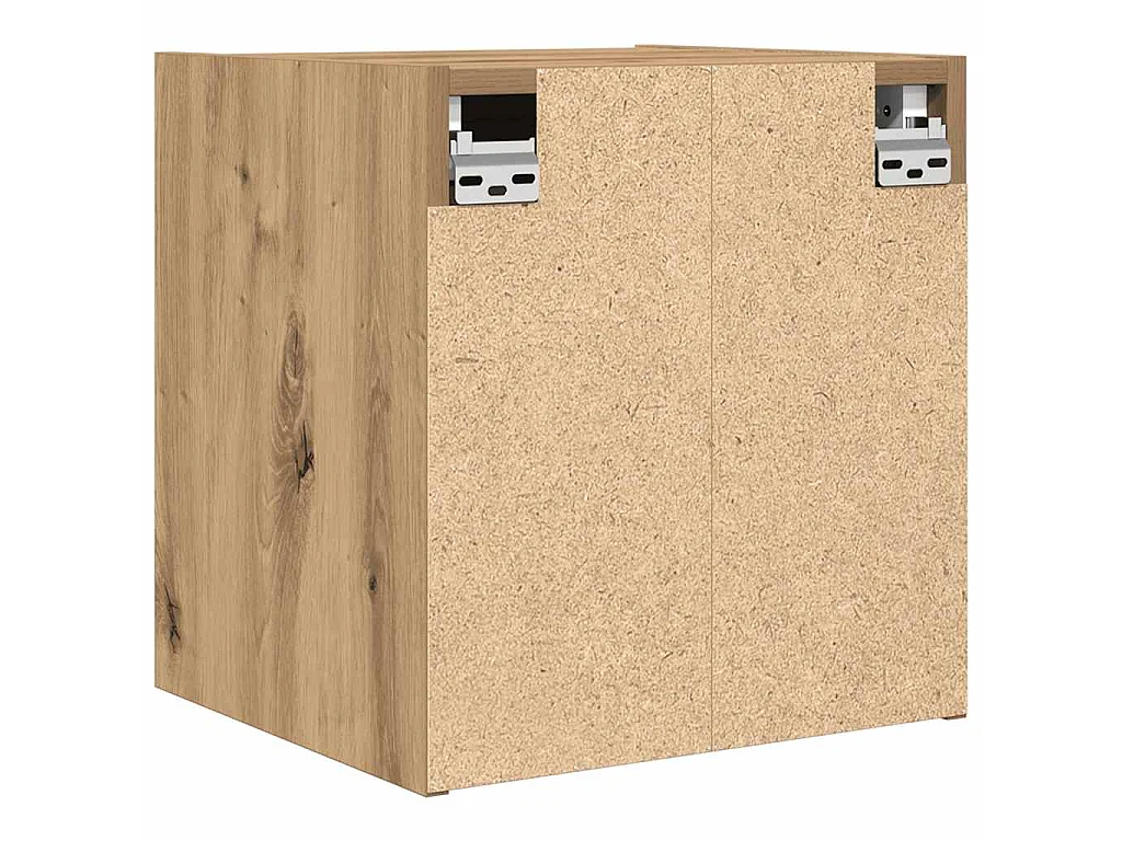 Nachtkastjes 2 st wandgemonteerd 38x34x40 cm artisanaal eiken