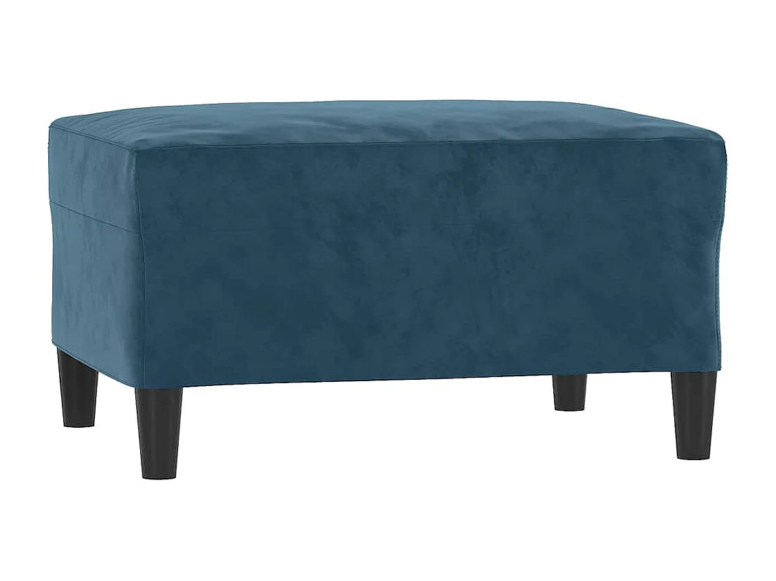 Repose-pied Bleu 70x55x41 cm Velours