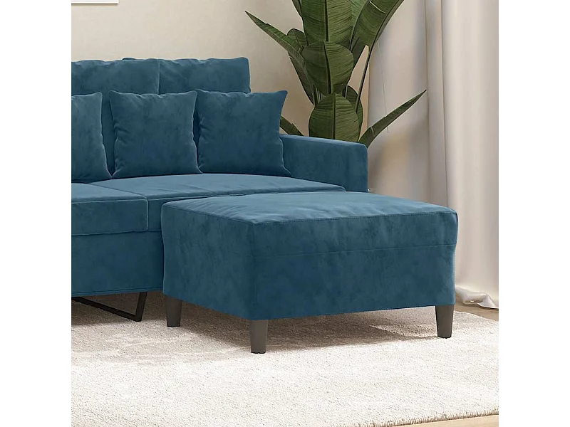 Repose-pied Bleu 70x55x41 cm Velours