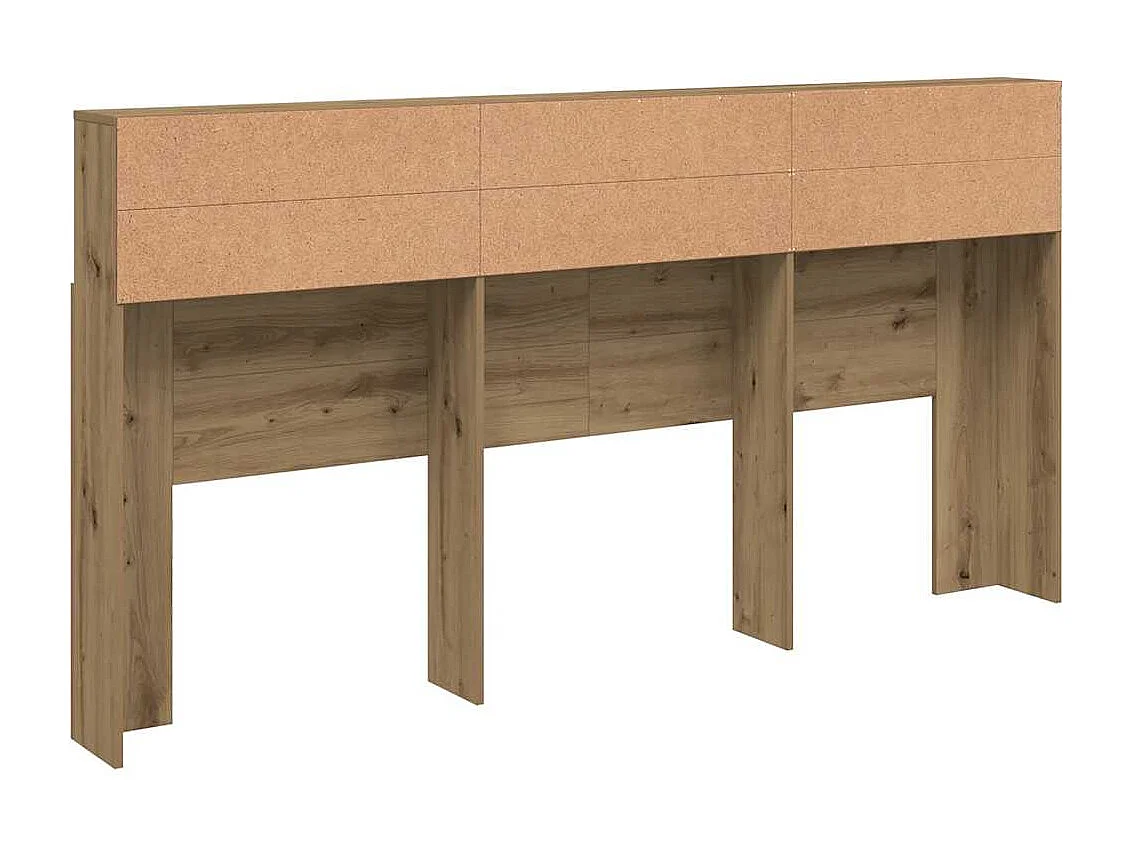 Bett-Kopfteil mit Ablagen Artisan-Eiche 200x19x103,5 cm