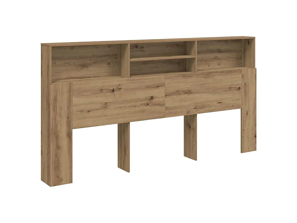 Bett-Kopfteil mit Ablagen Artisan-Eiche 200x19x103,5 cm