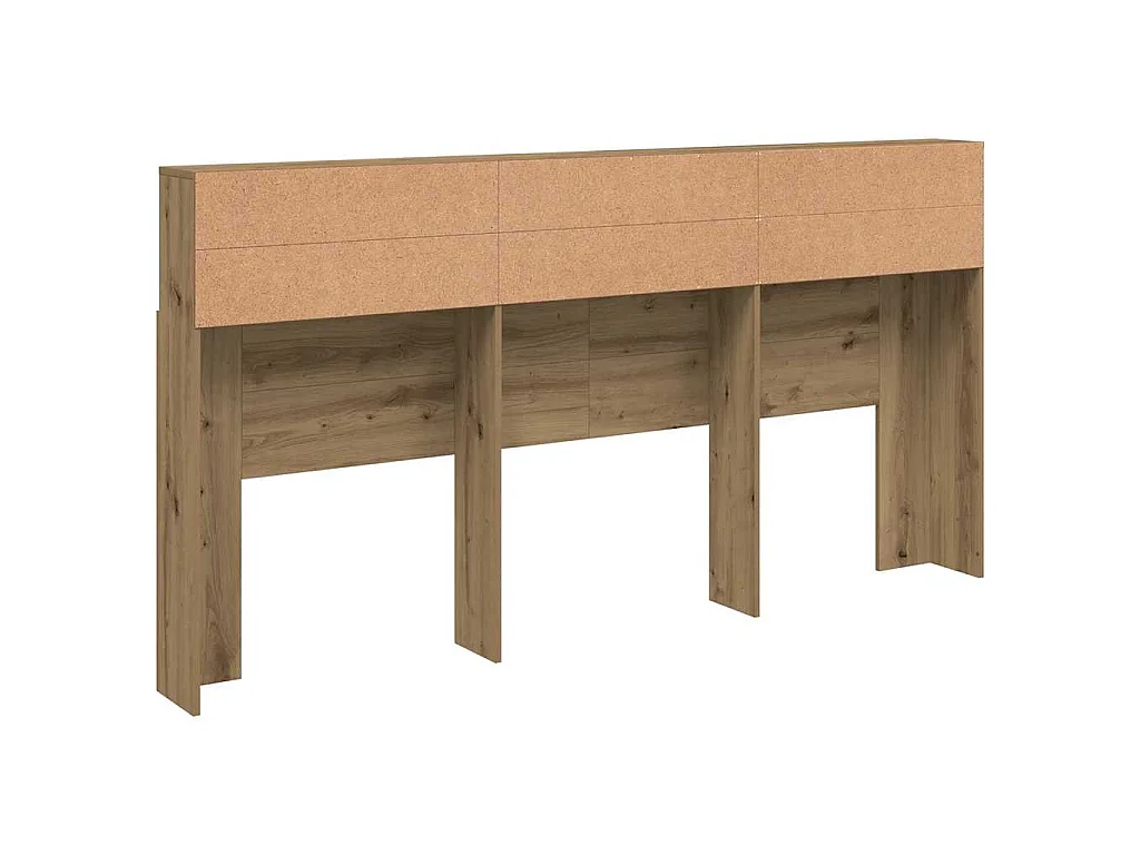 Armoire de tête de lit chêne artisanal 200x19x103,5 cm