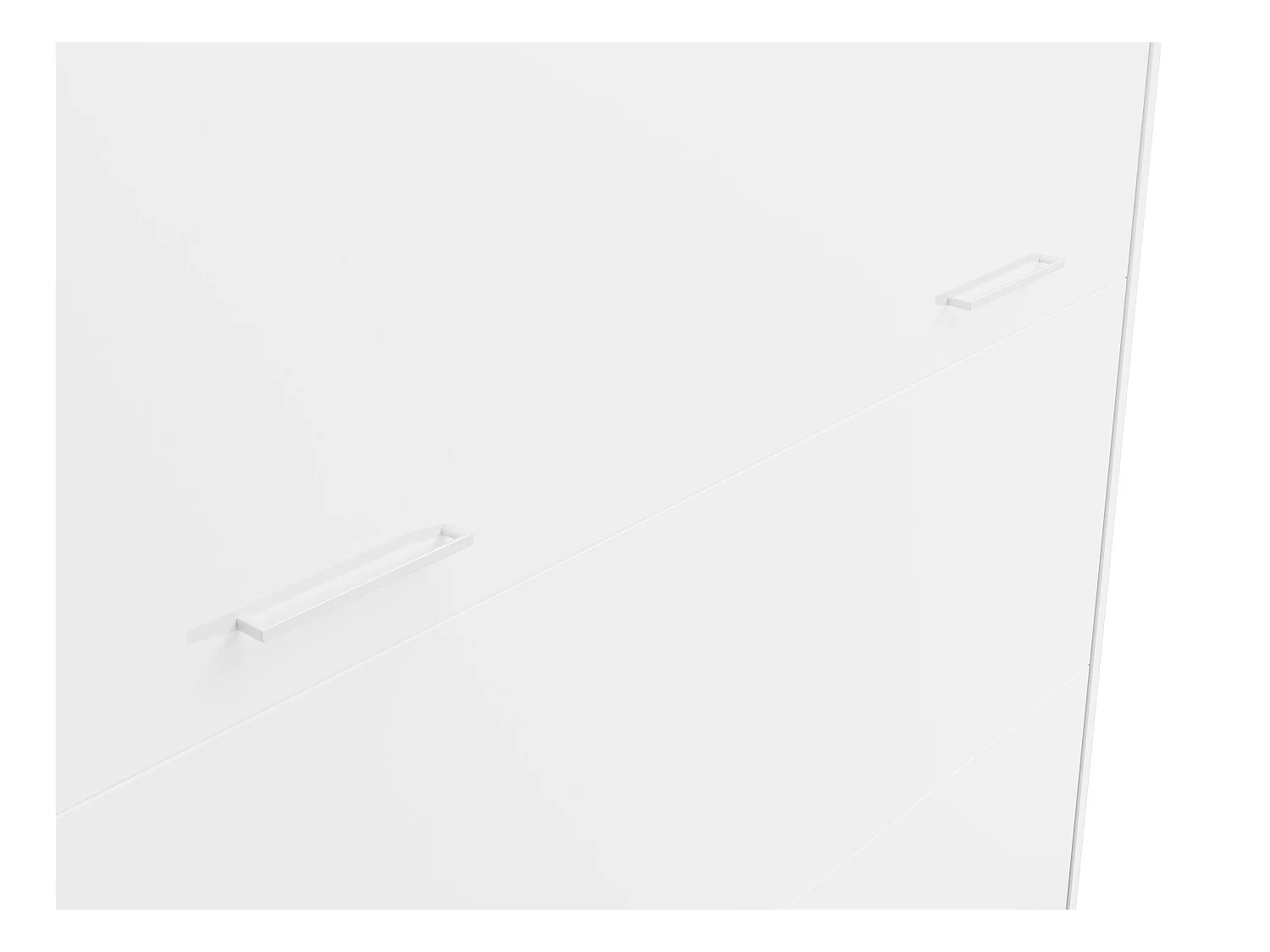 Lit escamotable 160 x 200 cm - Ouverture verticale manuelle - Blanc - BEGANIO