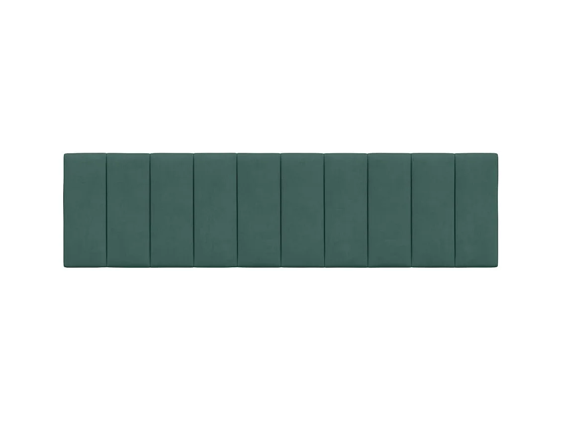 Coussin de tête de lit vert foncé 180 cm velours