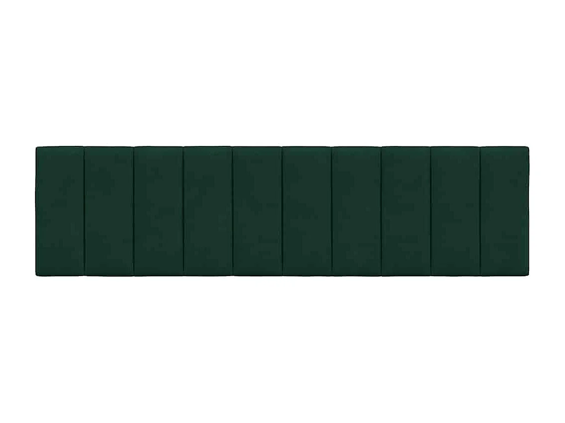 Coussin de tête de lit Hanko vert foncé 180 cm velours