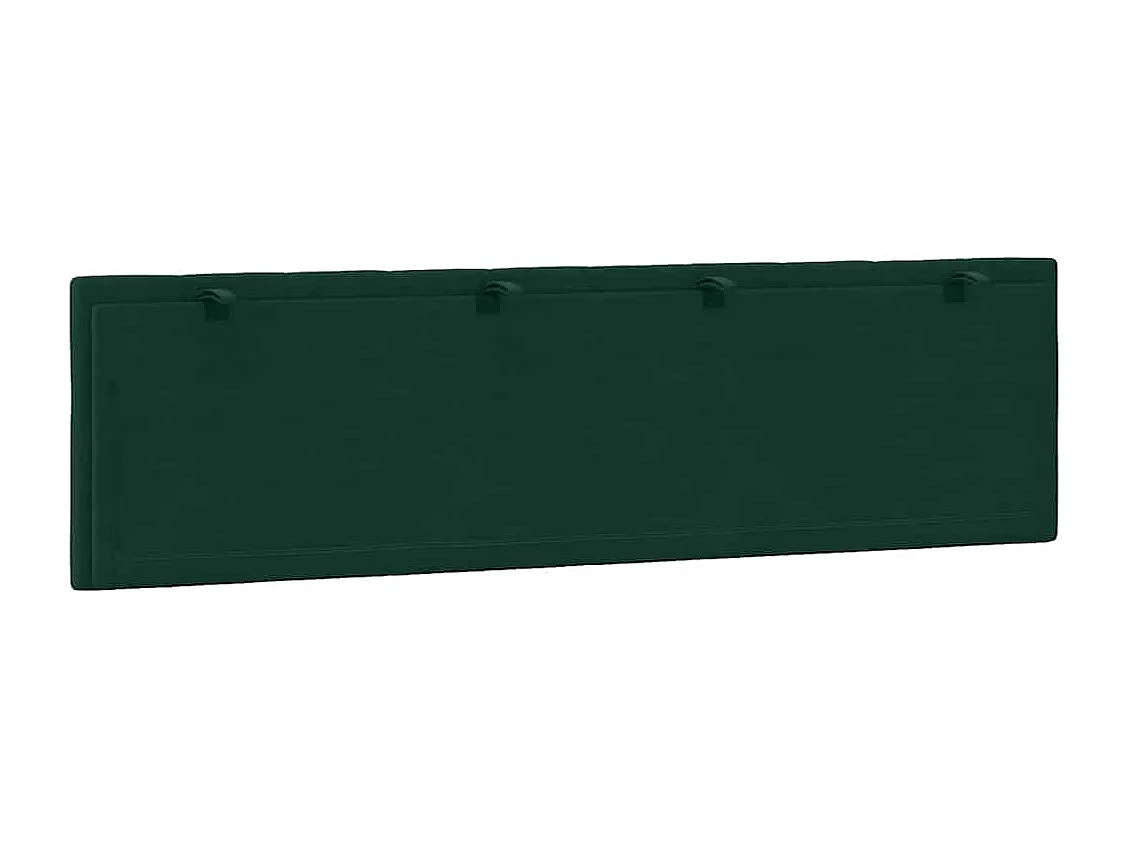 Coussin de tête de lit Hanko vert foncé 180 cm velours