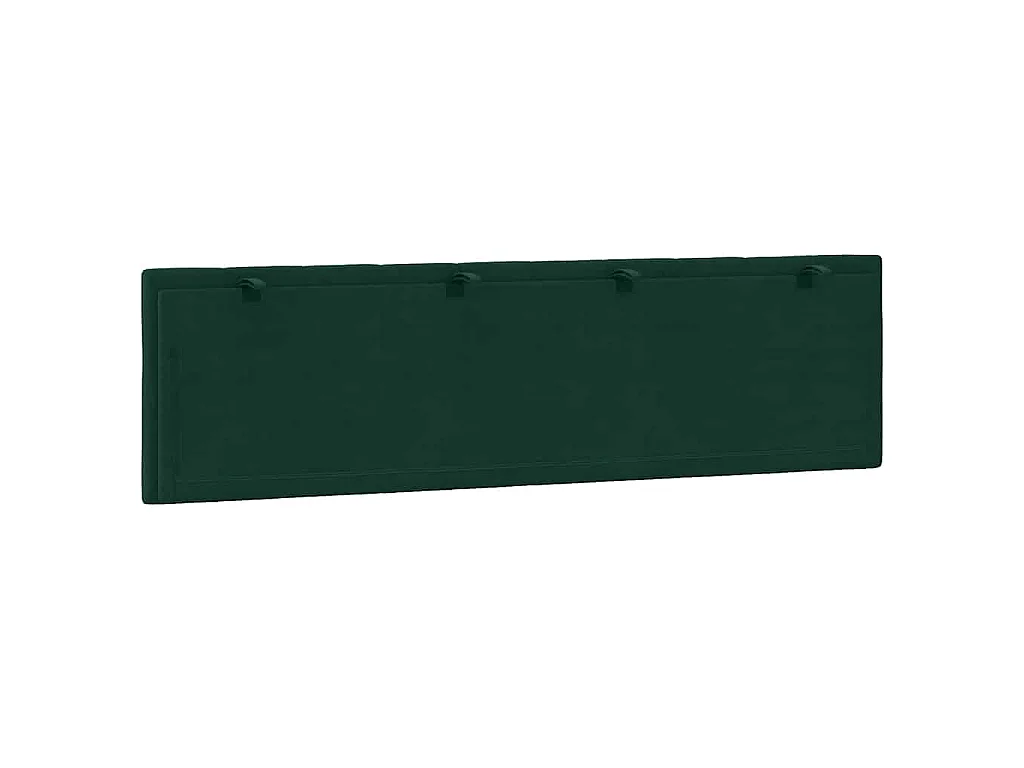 Coussin de tête de lit Hanko vert foncé 180 cm velours