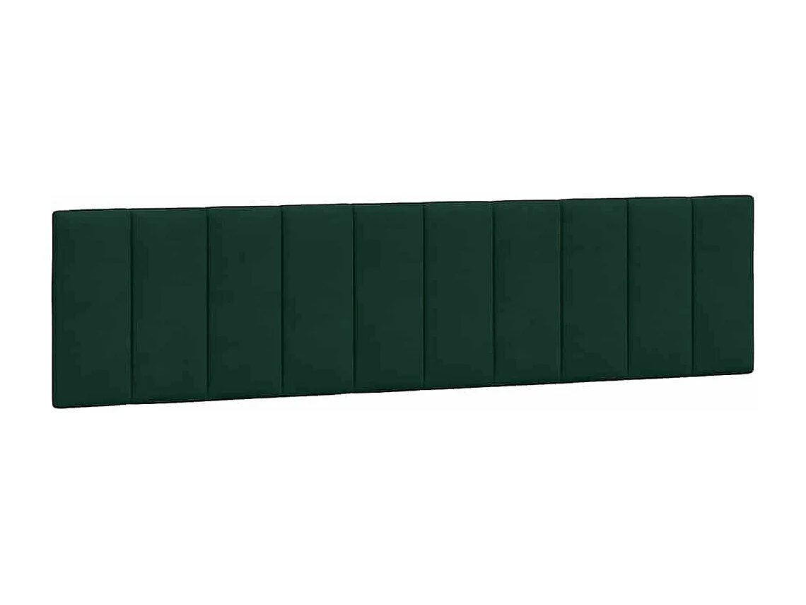 Coussin de tête de lit Hanko vert foncé 200 cm velours