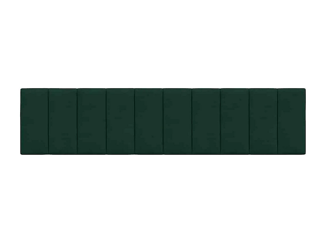 Coussin de tête de lit Hanko vert foncé 200 cm velours