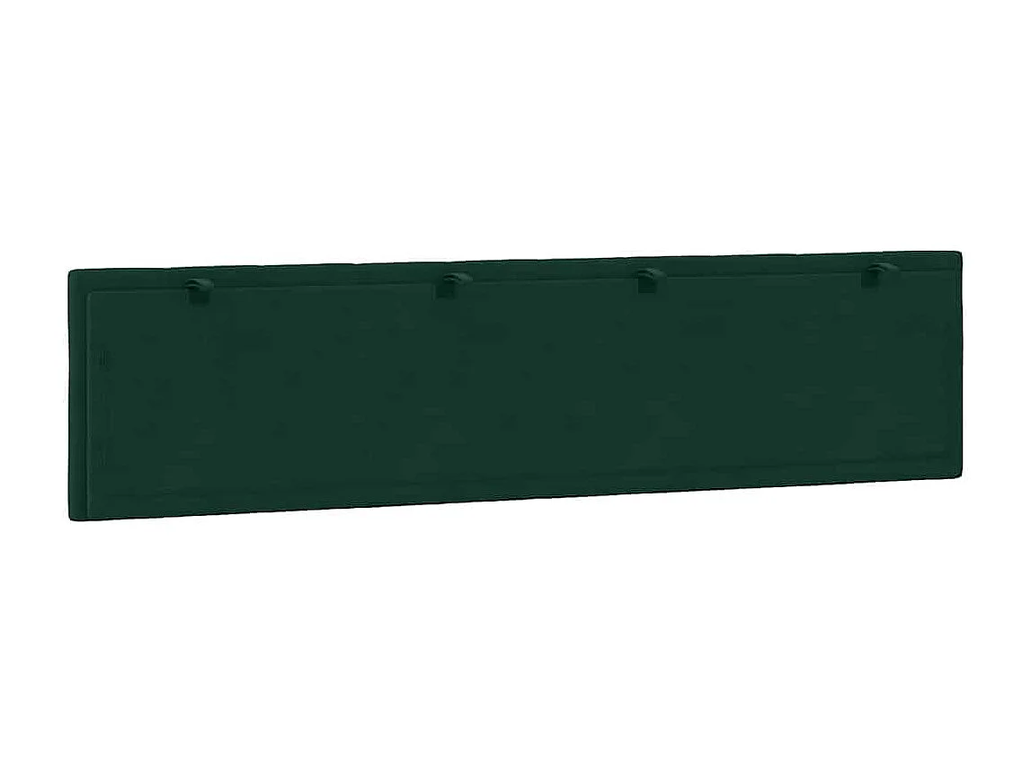 Coussin de tête de lit Hanko vert foncé 200 cm velours