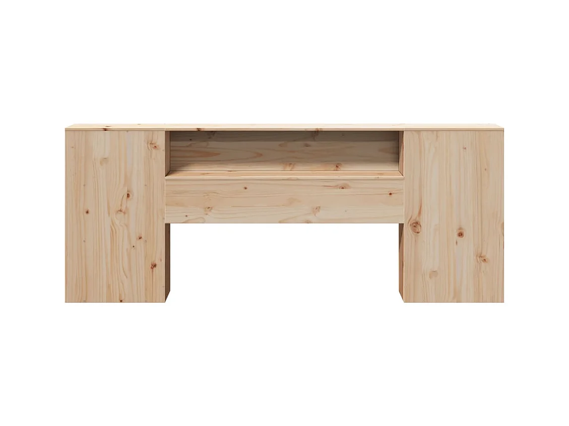 Hoofdbord met opbergruimte 180 cm massief grenenhout