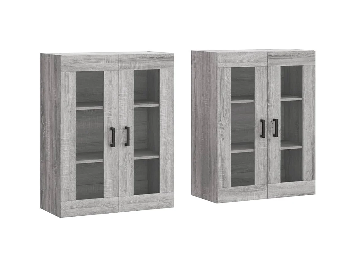 Armoires murales 2 pcs sonoma gris bois d'ingénierie