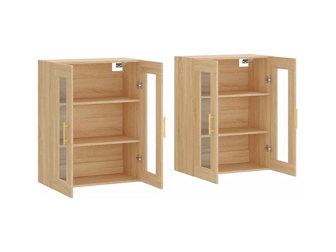 Armoires murales 2 pcs chêne sonoma bois d'ingénierie