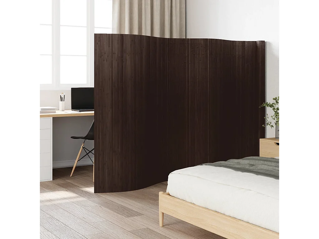 Divisorio Ambienti Marrone Scuro Larghezza 600 cm Altezza 165 cm in Bambù