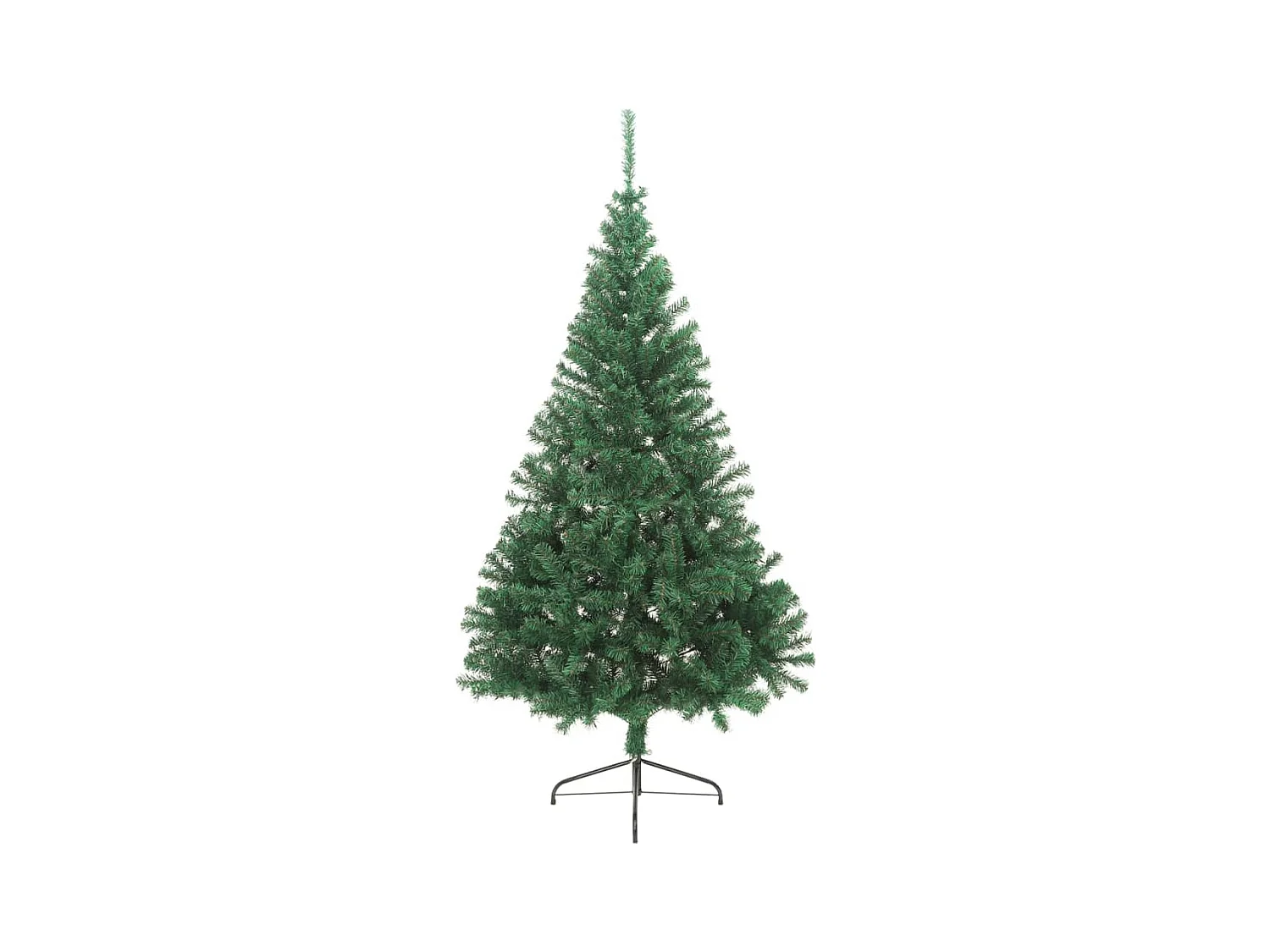 Sapin de Noël artificiel moitié avec support vert 240 cm PVC