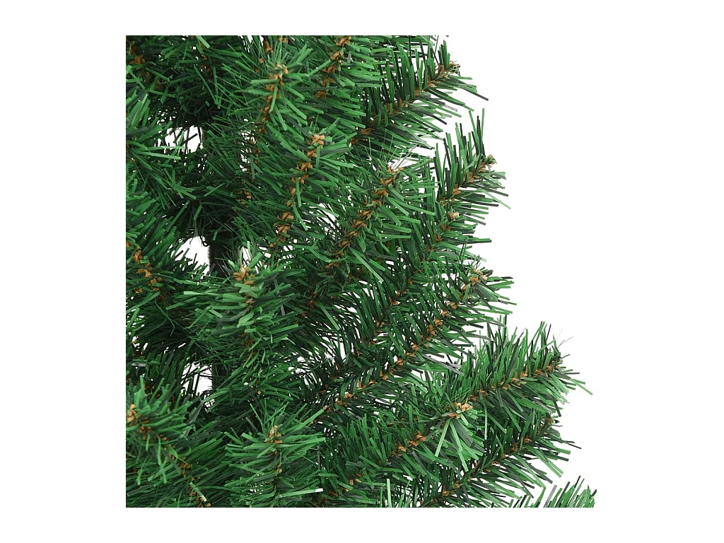 Sapin de Noël artificiel moitié avec support vert 240 cm PVC